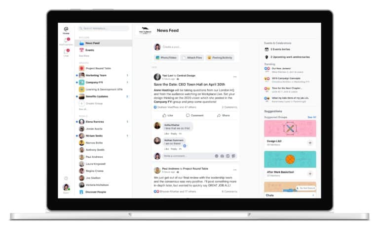 Facebook Workplace gets makeover to boost activity