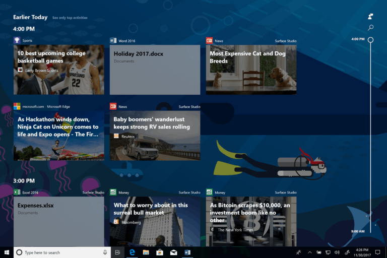 Microsoft is working on a prototype for Windows 10 Timeline in the browser.