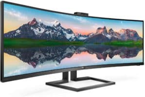 49-inch Philips 499P9H monitor combines two screens in one