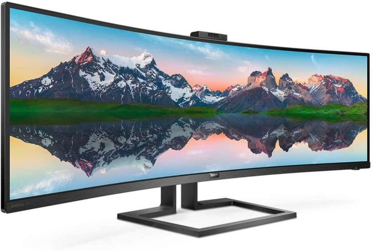 49-inch Philips 499P9H monitor combines two screens in one