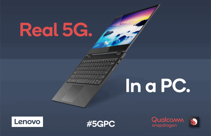 Qualcomm and Lenovo unveil first 5G PC with Snapdragon chip