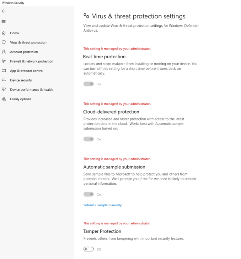 Microsoft protects Defender from tampering