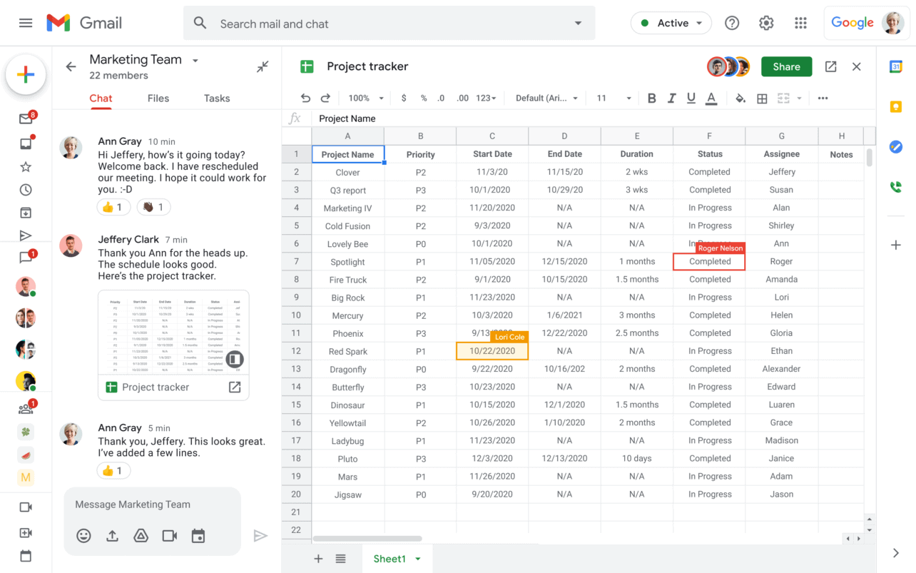 Sheets-in-Chat Sheets-in-Chat
