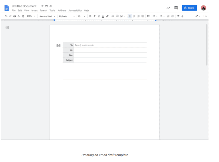 New Google Docs update allows drafting and sending emails with a click