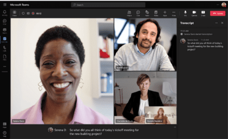 Teams web app supports live transcriptions in four new languages
