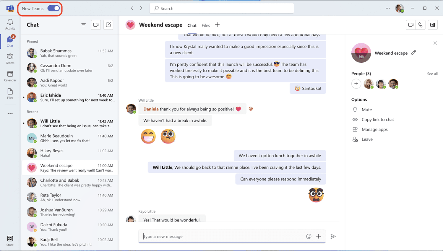 new Microsoft Teams