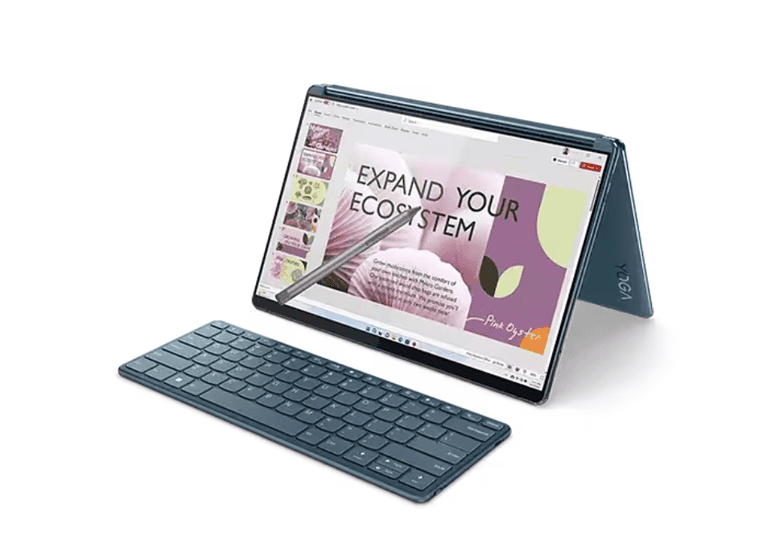 This is Lenovo’s attention-grabbing laptop Yoga Book 9i