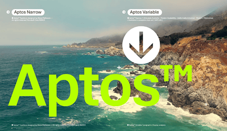 Aptos, the new default font for Microsoft Office