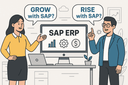 The difference between Rise with SAP and Grow with SAP