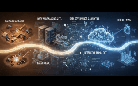 Tracking data lineage from data archaeology to digital twins