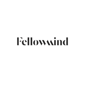 The image shows the word "Fellowmind" in bold, black, geometric sans-serif font on a white background.