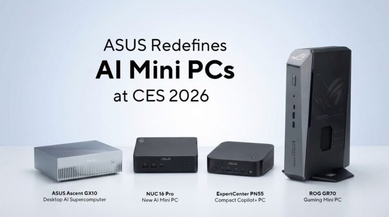 ASUS unveils AI mini PCs NUC 16 Pro, ExpertCenter PN55, and Ascent GX10